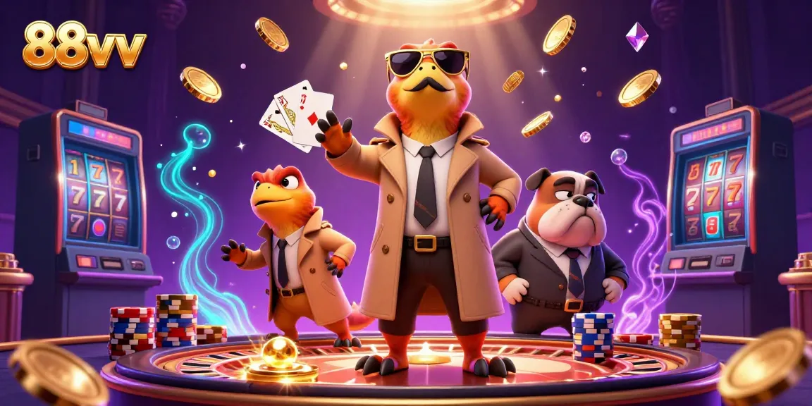 Engage with 88vv casino excitement featuring raptors in disguise at a VIP lounge entrance.