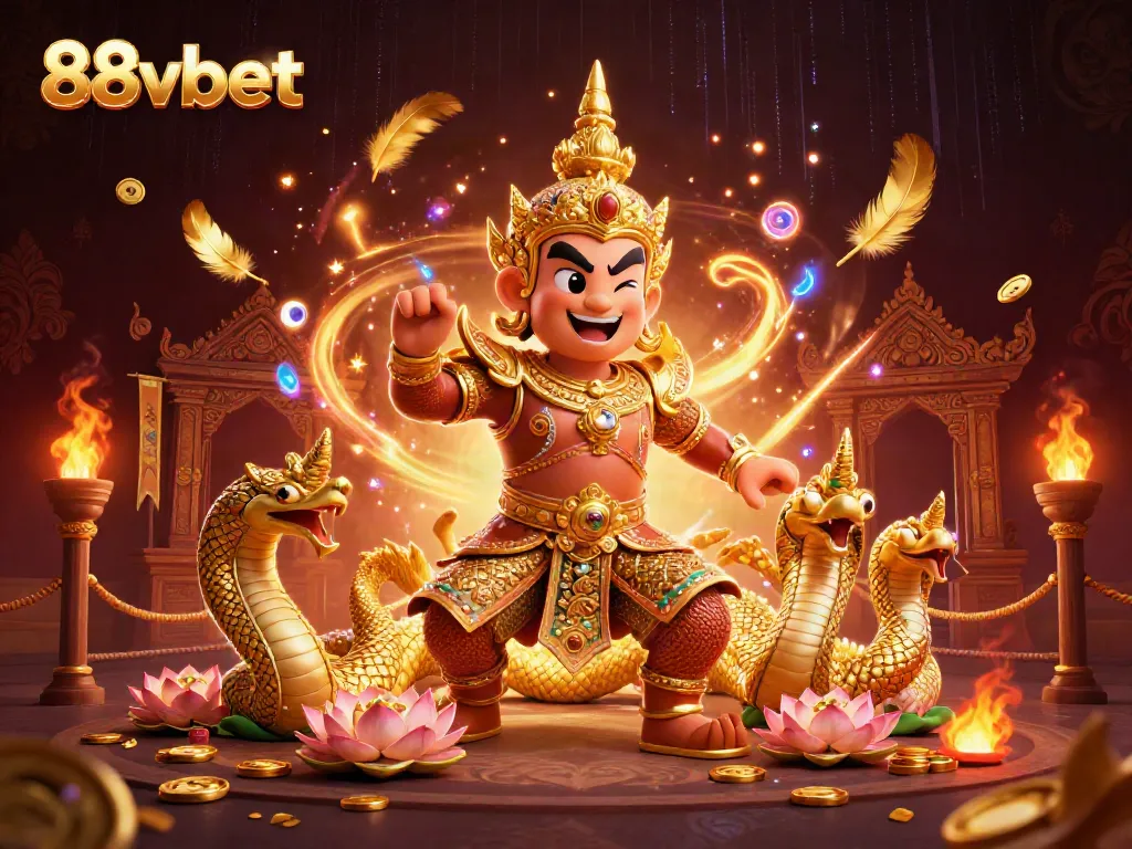 Experience immersive gaming action with 88vbet featuring golden temple guardians and dynamic betting elements.