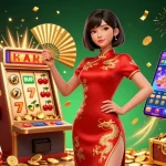 Watch thrilling 88体育直播 as luck and fortune explode with gold coins around a confident woman.