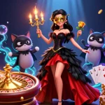 Spin and win with GA28 casino games featuring vibrant characters and golden treasures.