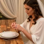 Stunning wedding rings for women displayed by a bride in a romantic setting.