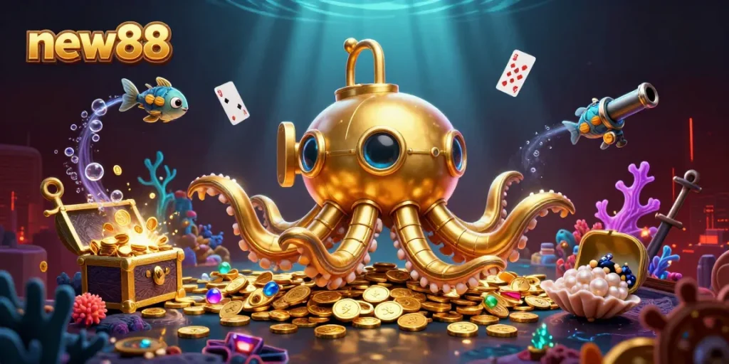 Experience thrilling wins at new88 with exciting games and underwater treasures.