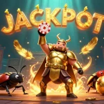 Join the fun at DA88, where the hercules beetle wins with poker skills in a lively casino scene.