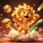 Unleash your luck with PG99 in a vibrant casino scene filled with golden dice and dynamic gaming elements.