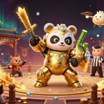 Play exciting games at ABC8, featuring dynamic 3D characters in a vibrant casino setting.