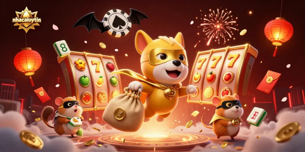 Experience thrilling wins at nhacaiuytin with cartoon champions of casino promotion and vibrant game elements.