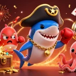 Join the excitement at SUNWIN, where the pirate shark and friends celebrate huge wins with gold coins and casino games!