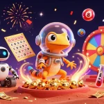 Celebrate with sam 86 as a Martian gecko discovers a golden casino amidst vibrant gambling elements