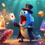 Experience magical card tricks with online baccarat jokaroom in a vibrant underwater casino scene.