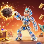 Sefaköy escort vibrant 3D digital art showcases a galactic samurai mantis shrimp amidst exploding gold coins and slot reels.