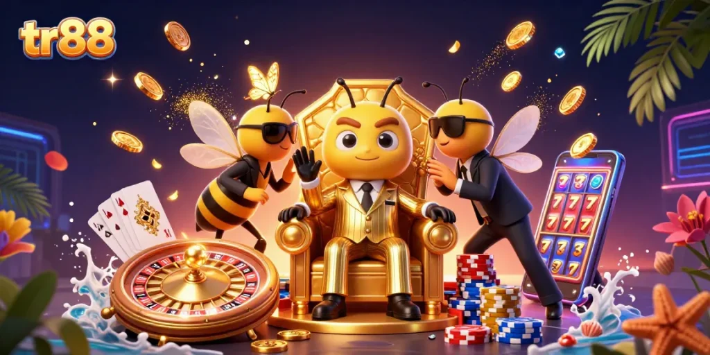 Experience thrilling gameplay with tr88 as the bumblebee mob boss reigns in an exciting casino scene.