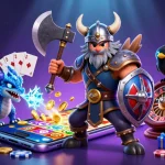 Experience thrilling adventures with 79Z as a Viking wolf warrior, fierce dragon, and raven reign supreme in a vibrant casino world.