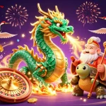 Experience thrilling gameplay at 78win with a vibrant casino scene featuring a jade dragon and dynamic elements.