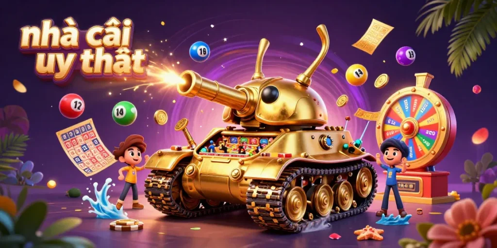Bet on reliable nhà cái uy tín with vibrant casino scenes and festive gameplay.