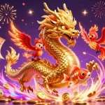 Engage in thrilling gaming with rikvip98 featuring a vibrant scene of chance and luck.