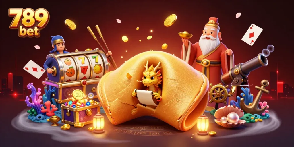 Engage with 789 bet's vibrant casino universe featuring thrilling slot reels and dynamic characters.