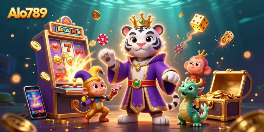 Alo789 offers an immersive gaming experience with dazzling slot machines bursting with excitement.