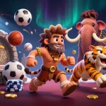 At77 engages players in an exciting prehistoric casino adventure with sports elements and vibrant animation.