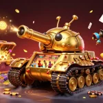 Experience fun gameplay at eviz's dynamic casino in a golden beetle tank, filled with excitement.