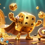Experience sun win thrilling moments with a golden dice golem and dazzling casino treasures!