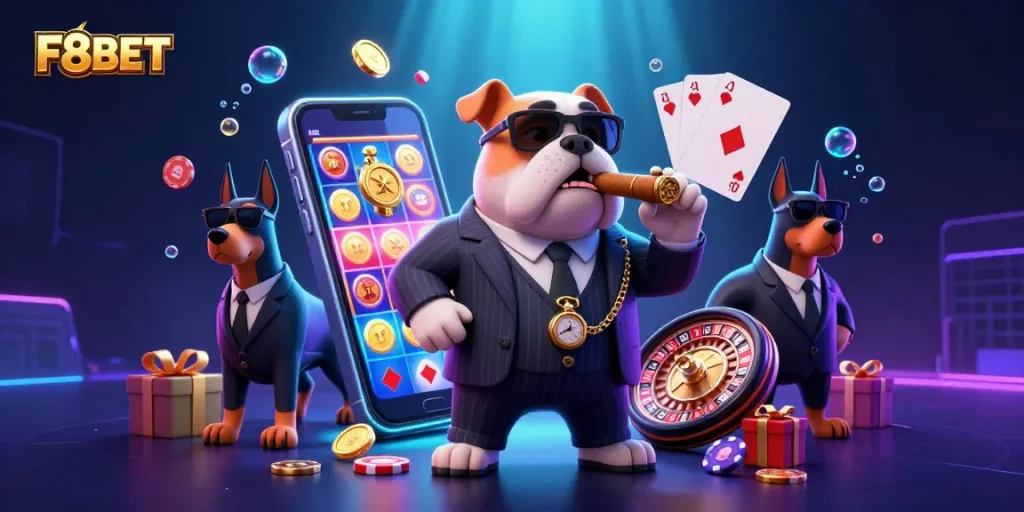 Experience thrilling gameplay with F8BET in this vibrant casino scene showcasing excitement.