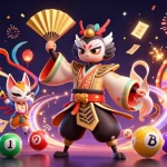 Experience thrilling action with 78Win in vibrant casino-inspired 3D artwork featuring kabuki characters and dynamic game elements.