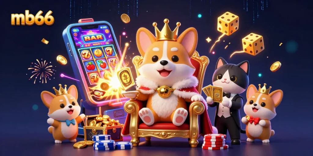 Experience thrilling gaming adventures at mb66 with vibrant casino characters and engaging slots.