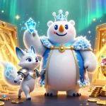 Spin and win with uu88 in this vibrant 3D casino scene featuring rich treasure and dynamic characters.