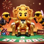 M98 invites players to experience thrilling poker action in this vibrant casino scene.
