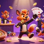 Experience 789club's lively casino scene with hyena characters in a vibrant gaming atmosphere.
