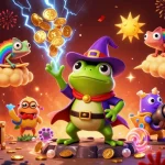 Experience casino spin magic with colorful characters in a vibrant gambling scene.