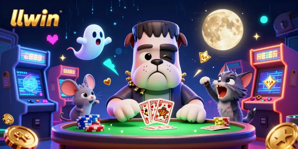 Engage with llwin's thrilling casino experience featuring dynamic gaming characters and vibrant visuals.