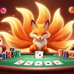 Engage with the vipwin app to win big at the dynamic poker table setup featuring whimsical spirits.
