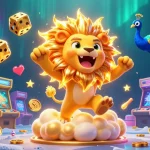 Join the excitement at j88 with vibrant casino elements and animated characters showcasing gold and luck.