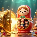 Experience the excitement of KUWIN with vibrant 3D casino elements and characters in a dazzling illustration.