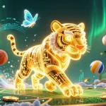 Experience xoso66's vibrant digital casino with golden tiger and dynamic sports elements.