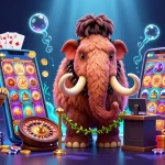 oikonomos showcases a vibrant casino scene with a woolly mammoth bouncer and a saber-tooth VIP.