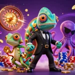 Experience the excitement of tx88 with a vibrant casino scene featuring colorful characters and dynamic elements.