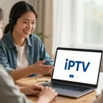 Trusted British IPTV service provider assisting a local customer with setup.