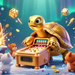 Engage with exciting casino games at lu88a featuring a lively golden tortoise pinball machine and jackpot slots.