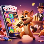 Enjoy thrilling gameplay at 11WIN casino with hyenas running a comedy club and vibrant gaming elements.