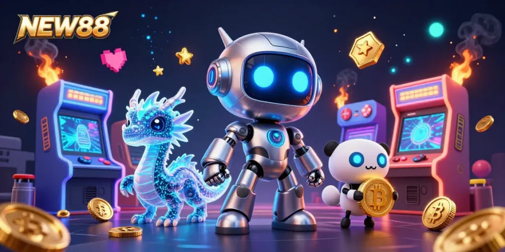 Experience thrilling wins with NEW88 in a vibrant digital casino game scene.