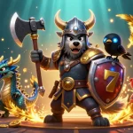Experience the excitement of situs slot 5k with vibrant dragon warriors and dynamic slots.