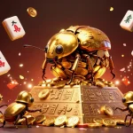 pg88 showcases a dynamic scene of a golden dung beetle rolling coins, surrounded by festive gaming elements.