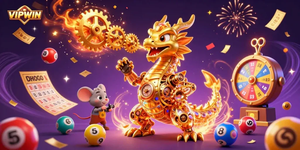Experience thrilling excitement at VIPWIN while playing with dazzling lottery balls and a golden dragon!
