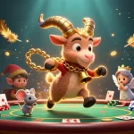 KUWIN's festive horror casino features Krampus, angel mouse, and gremlins stealing chips.