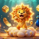 Experience the thrilling vibes of Sin88 as the dynamic sun lion roars amidst cosmic gambling elements.