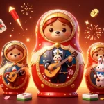 Experience nohu90 gaming with vibrant characters and dynamic casino elements in a festive setting.