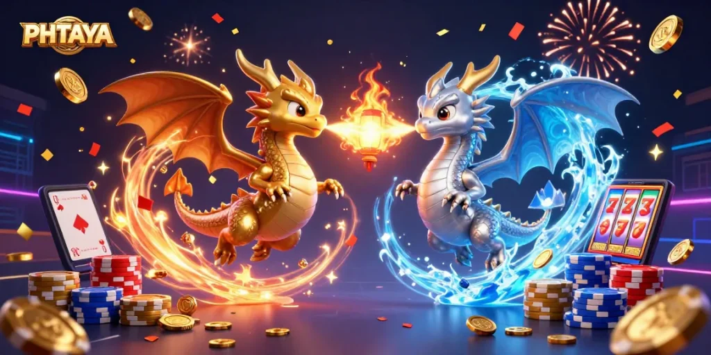 PHTAYA elevates the gaming scene with captivating 3D dragons and enriching golden elements.