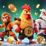 11WIN showcases Muay Thai rooster and Shaolin monkey in vibrant crypto casino scene